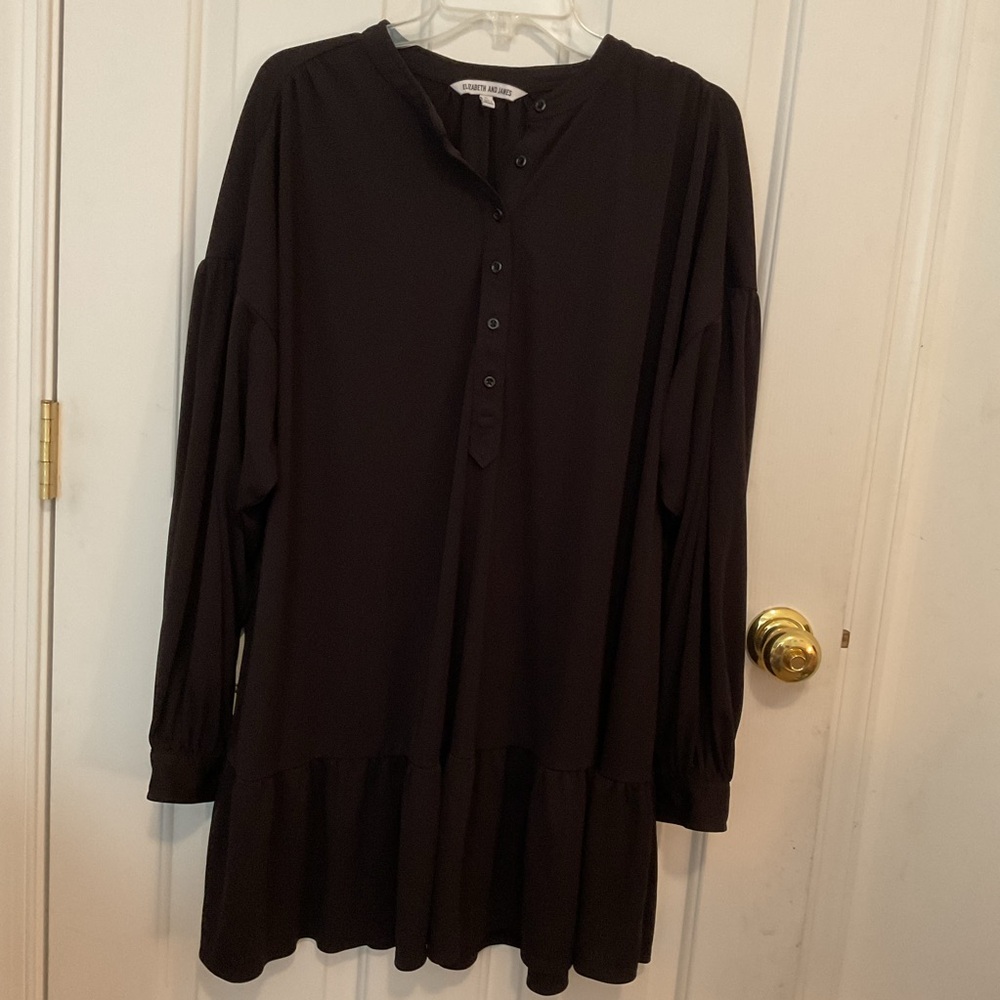 Women's Black Button-Up Dress